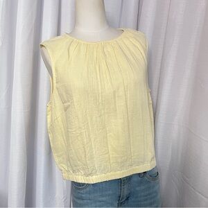 Pact Coastal Double Gauze Bubble Hem Top NWT